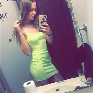 Neon yellow dress